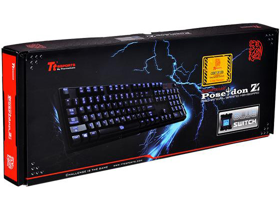 Tt eSPORTS POSEIDON Z Illuminated - Blue Switch Edition KB-PIZ-KLBLUS-01 [BLACK]