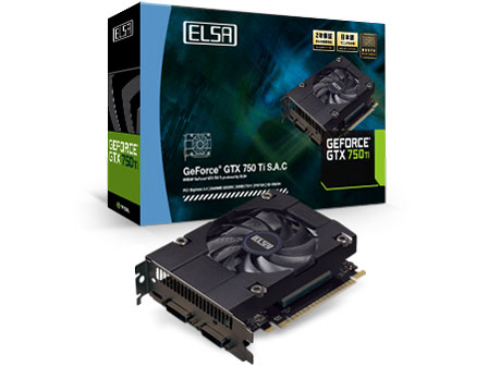 ELSA GeForce GTX 750 Ti 2GB S.A.C GD750-2GERT [PCIExp 2GB] �̐��i�摜