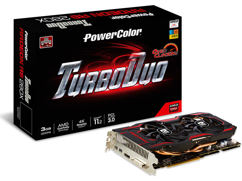 PowerColor TurboDuo R9 280X 3GB GDDR5 OC AXR9 280X 3GBD5-T2DHE/OC [PCIExp 3GB] �̐��i�摜