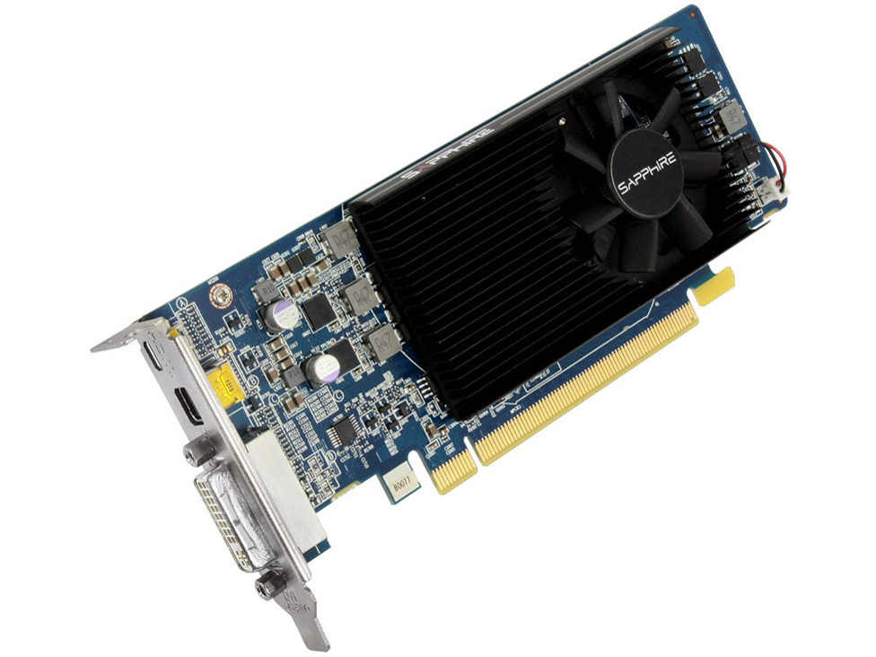 SAPPHIRE R7 250 1G GDDR5 PCI-E MICRO HDMI/DVI-I/MINI DP LP [PCIExp 1GB]