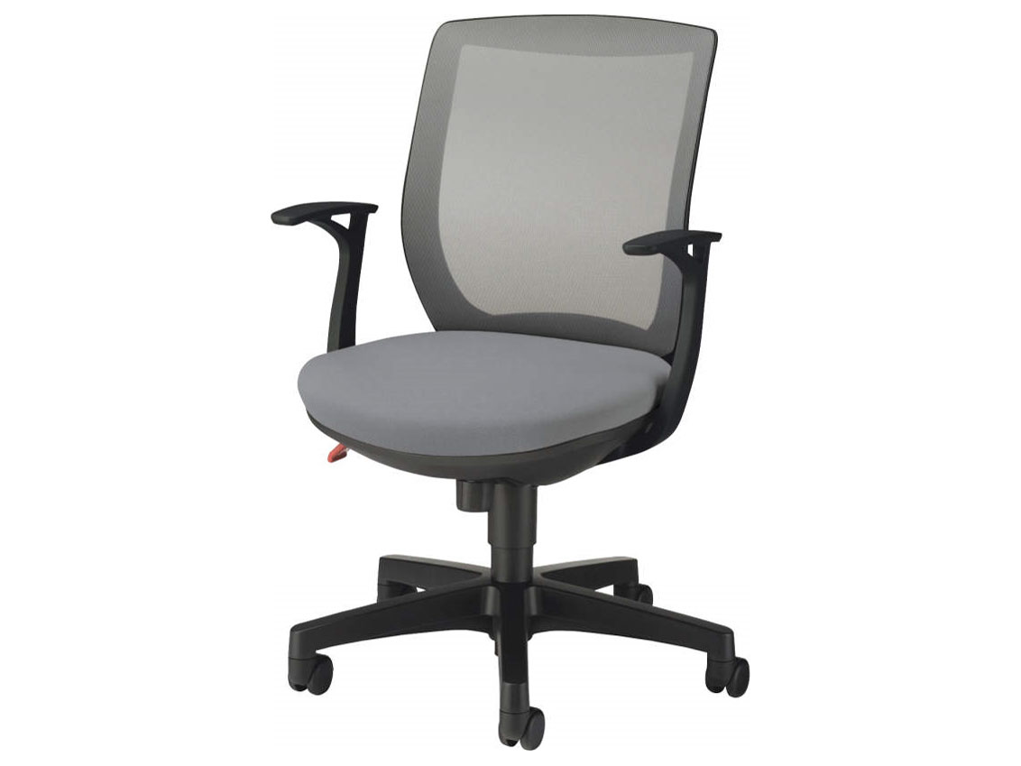 オフィスチェアー アミノ レッド ライオン事務器 No.2216F (64-8138-55) 072-1274 ライオン オフィス チェアー アミノ 1脚 ゲーミングチェア