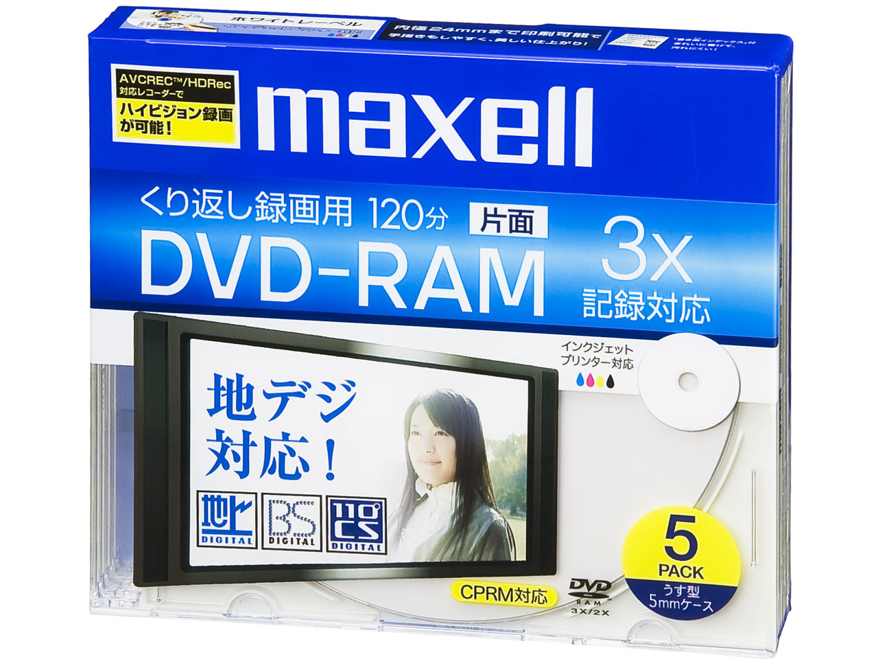 DM120WPB.5S [DVD-RAM 3�{�� 5���g] �̐��i�摜