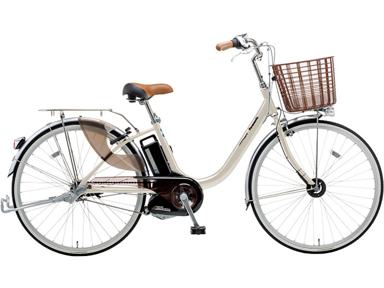 2012 子供乗せ対応 Panasonic リチウムビビライトU BE-ENDU63 ヴィクトリアチェリー 10Ah 新品サドルに交換済 車体＆バッテリー極めて良好! 自573 パナソニック ビビ・ライト・U BE-ENDU63-F [GCホワイト] + 専用充電器
