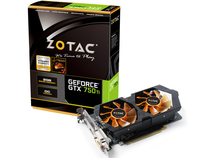 ZOTAC GeForce GTX 750 Ti 2GB TwinCooler ZTGTX750TI-2GD5TW02/ZT-70602-10M [PCIExp 2GB] �̐��i�摜