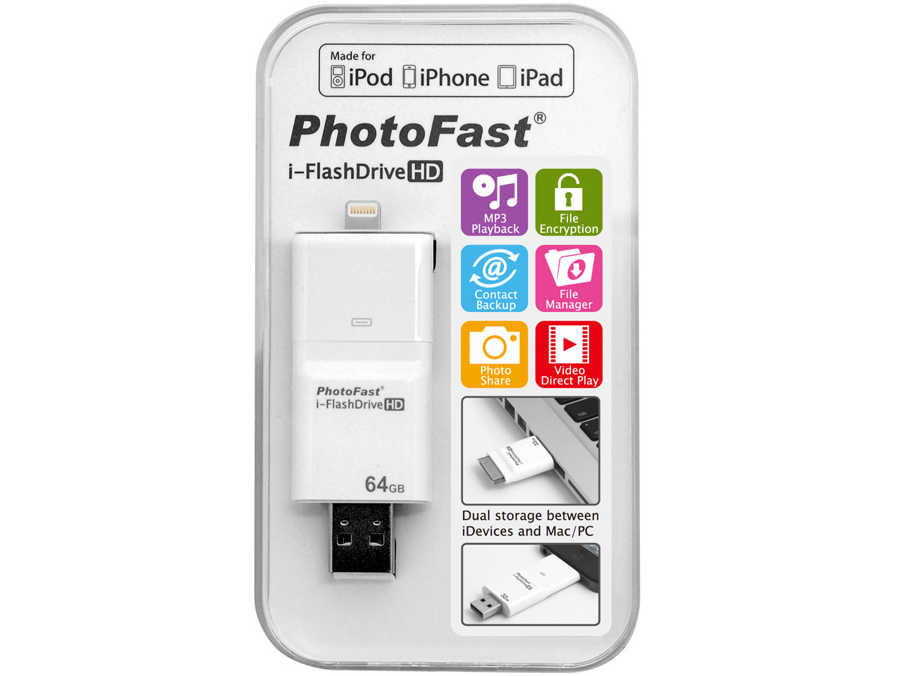 i-FlashDrive HD Gen2 [64GB] �̐��i�摜