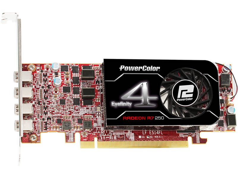 PowerColor R7 250 2GB GDDR5 Eyefinity 4 LP Edition (UEFI) AXR7 250 2GBD5-4DL [PCIExp 2GB]