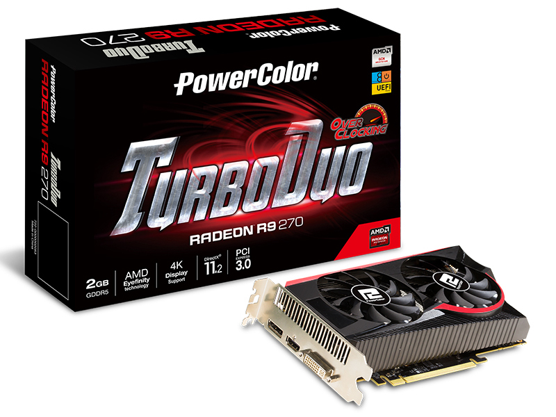 PowerColor TurboDuo R9 270 2GB GDDR5 OC AXR9 270 2GBD5-TDHE/OC [PCIExp 2GB] �̐��i�摜