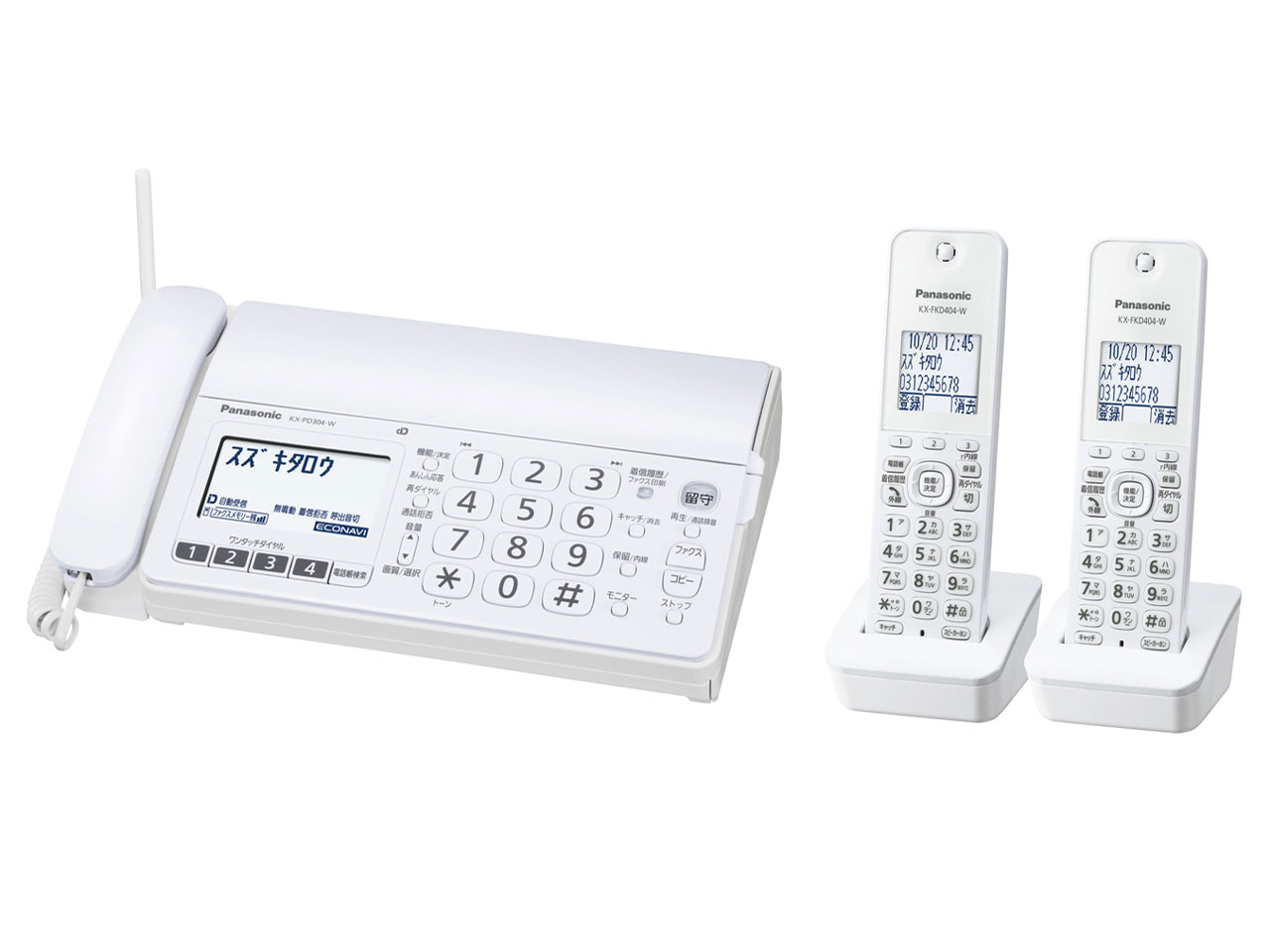 ���������� KX-PD304DW-W [�z���C�g] �̐��i�摜