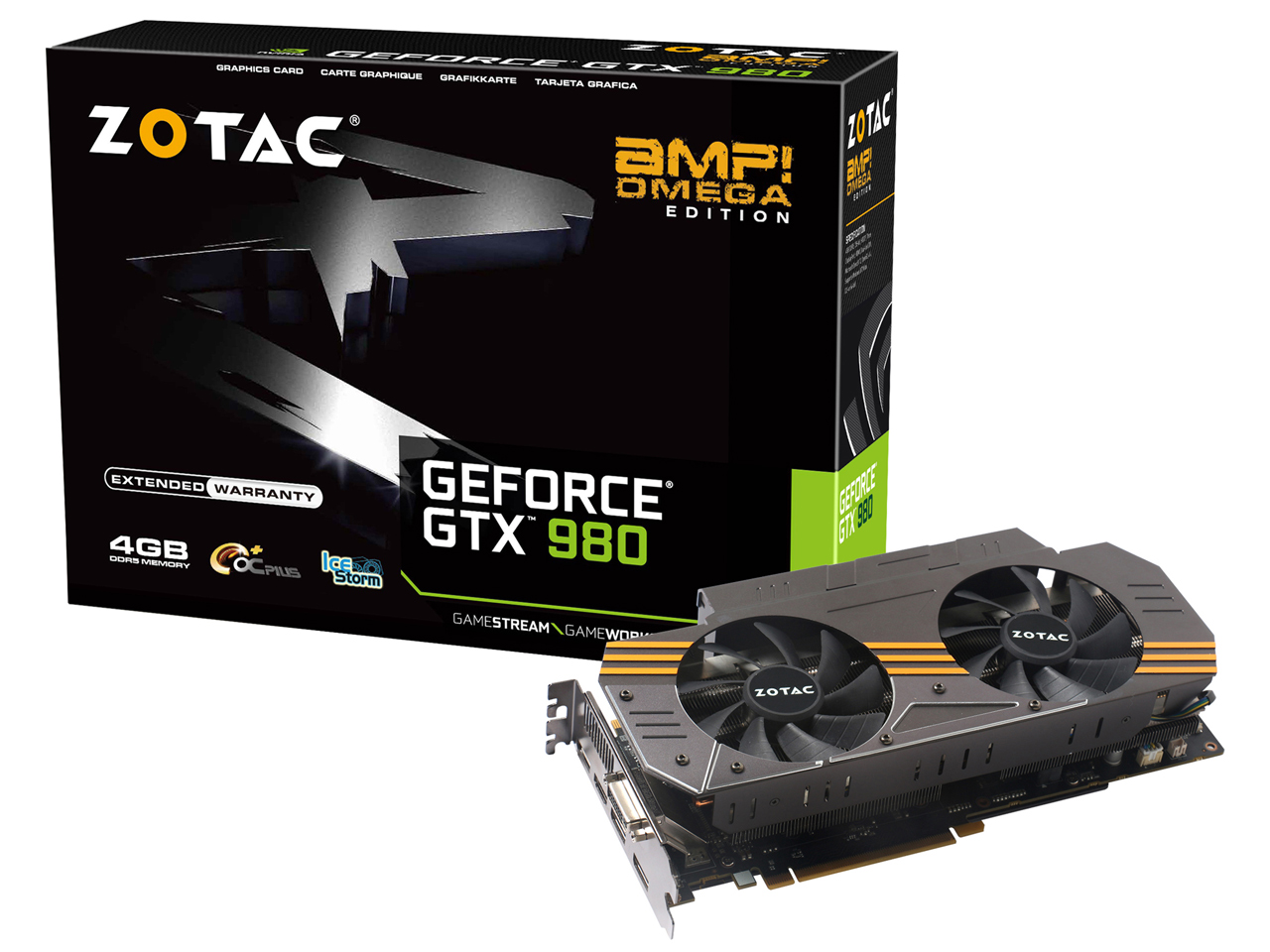 ZOTAC GeForce GTX 980 AMP�I Omega Edition ZT-90202-10P [PCIExp 4GB] �̐��i�摜