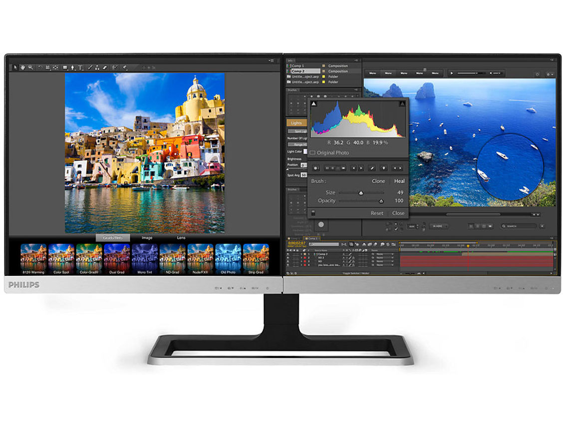 Two-in-One �f���A�����j�^�[ 19DP6QJNS/11 [19�C���` �u���b�N/�z���C�g] �̐��i�摜