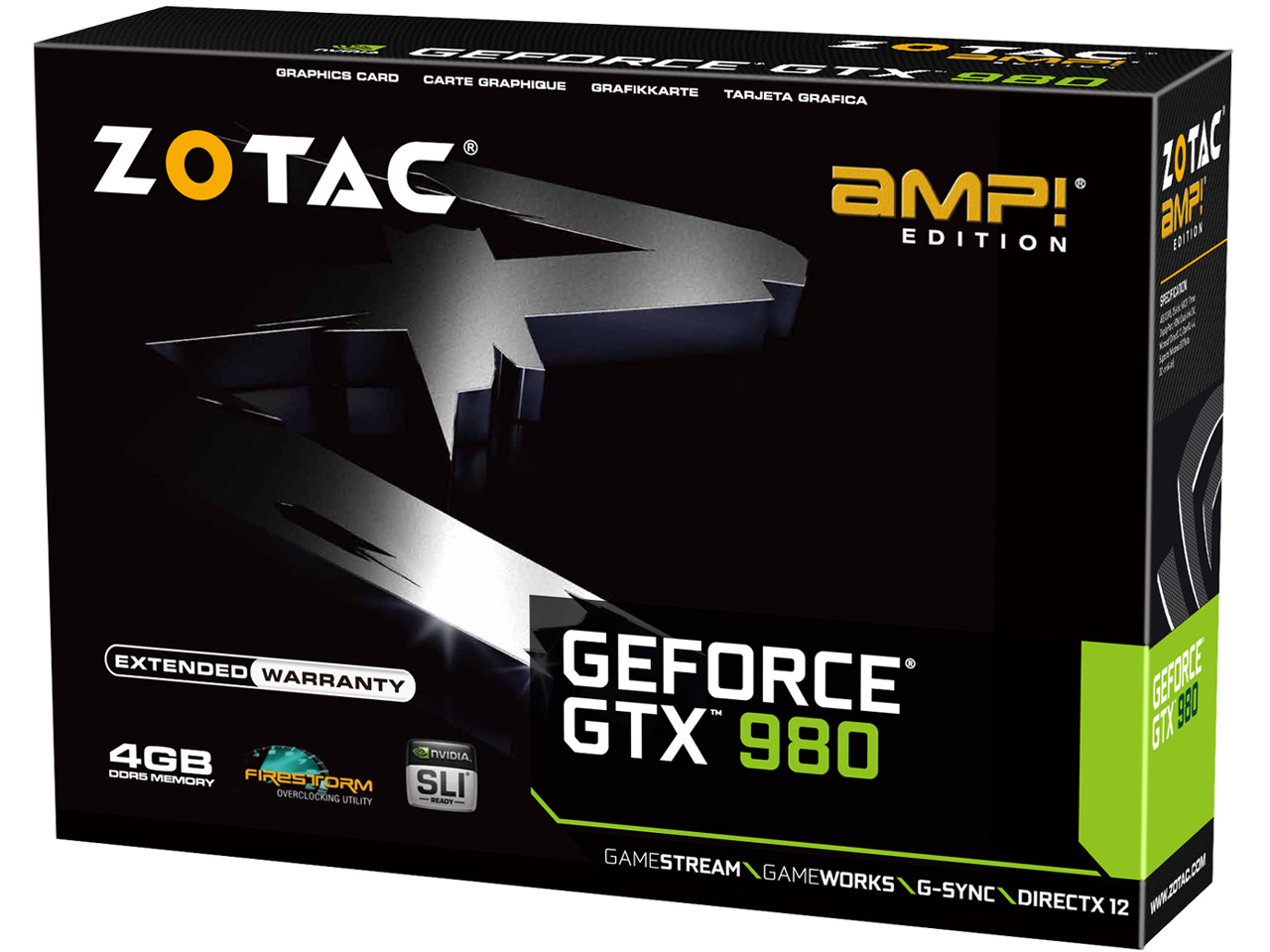 ZOTAC GeForce GTX 980 AMP�I Edition NVIDIA Game Bundle 2014 ZTGTX98-4GD5AMP03/ZT-90204-10P [PCIExp 4GB]