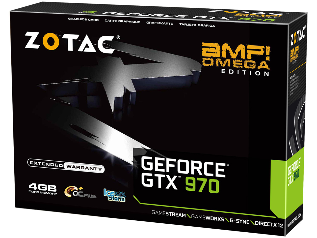 ZOTAC GeForce GTX 970 AMP�I Omega Edition NVIDIA Game Bundle 2014 ZTGTX97-4GD5OMG02/ZT-90102-10P [PCIExp 4GB]