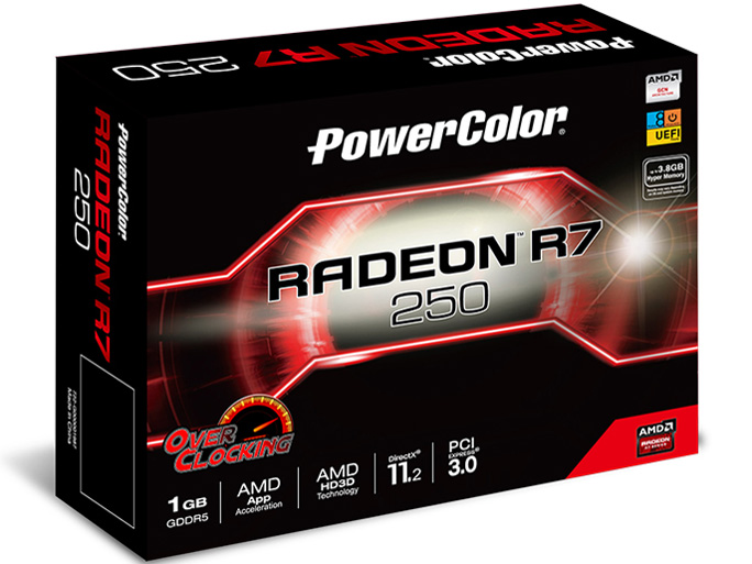 PowerColor R7 250 1GB GDDR5 OC AXR7 250 1GBD5-HE/OC [PCIExp 1GB]