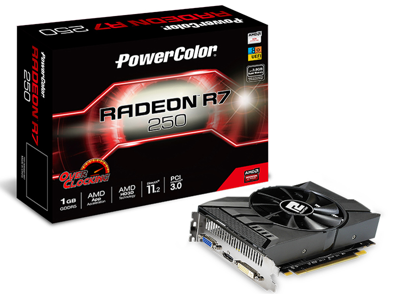 PowerColor R7 250 1GB GDDR5 OC AXR7 250 1GBD5-HE/OC [PCIExp 1GB] �̐��i�摜