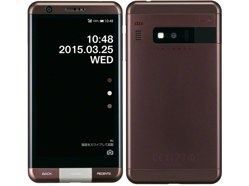 INFOBAR A03 au [MOCHA BROWN] �̐��i�摜