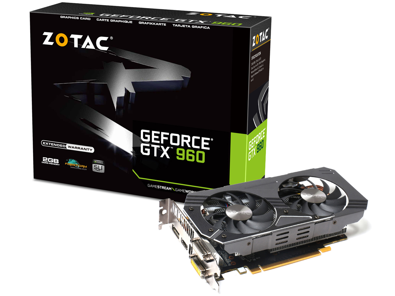 ZOTAC GeForce GTX 960 ZT-90302-10M [PCIExp 2GB] �̐��i�摜