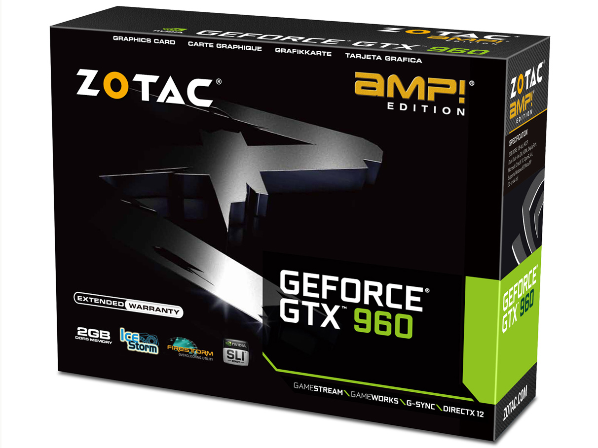ZOTAC GeForce GTX 960 AMP�I Edition ZT-90304-10M [PCIExp 2GB]
