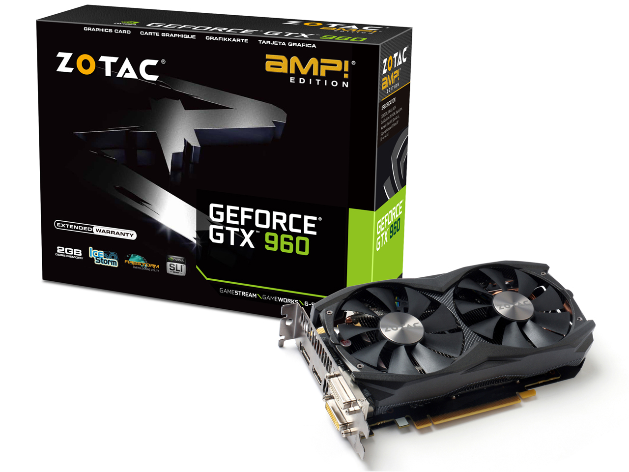 ZOTAC GeForce GTX 960 AMP�I Edition ZT-90304-10M [PCIExp 2GB] �̐��i�摜