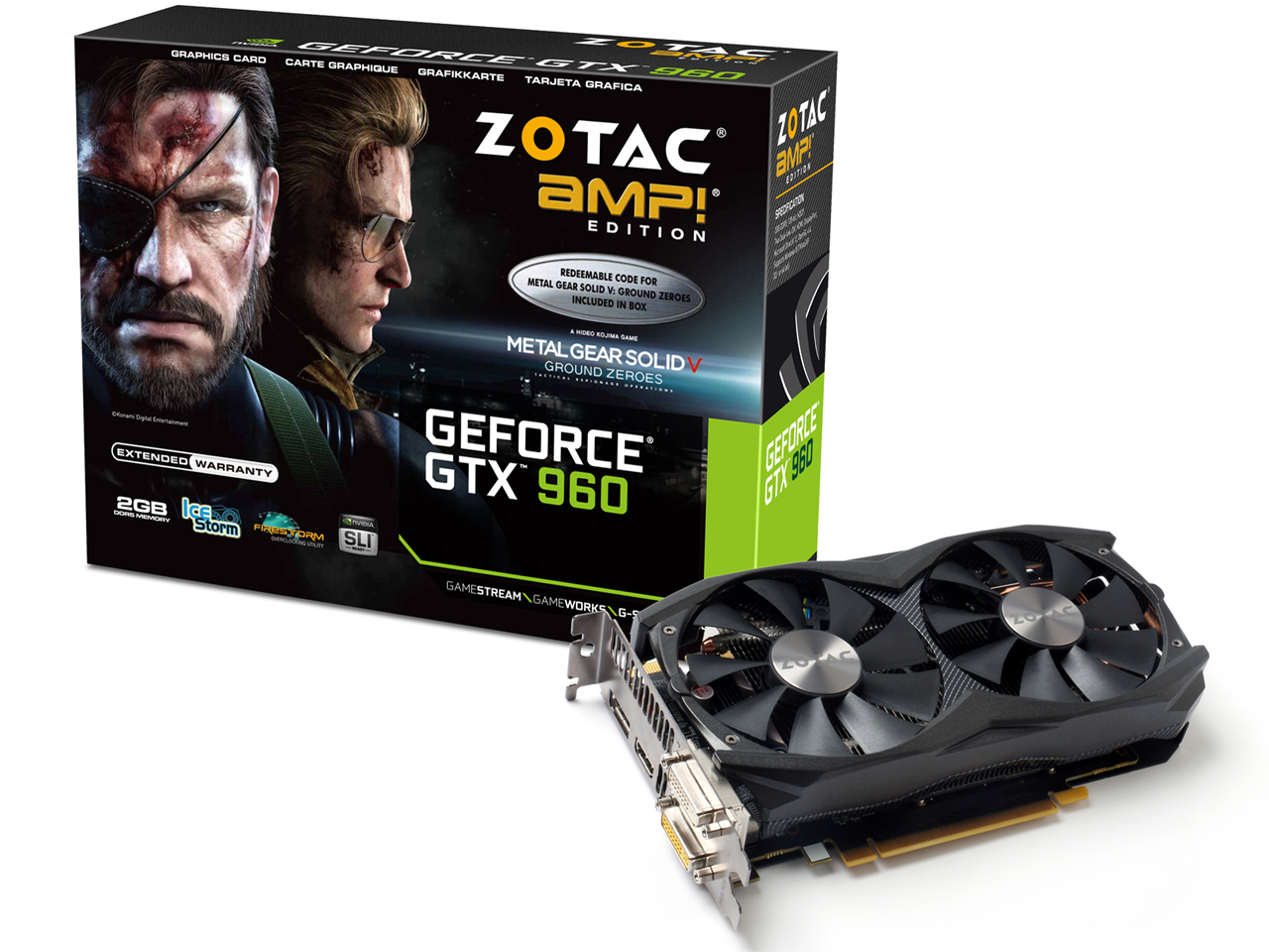 ZOTAC GeForce GTX 960 AMP�I Edition METAL GEAR SOLID V ZTGTX96-2GD5AMPMGS01/ZT-90307-10J [PCIExp 2GB] �̐��i�摜