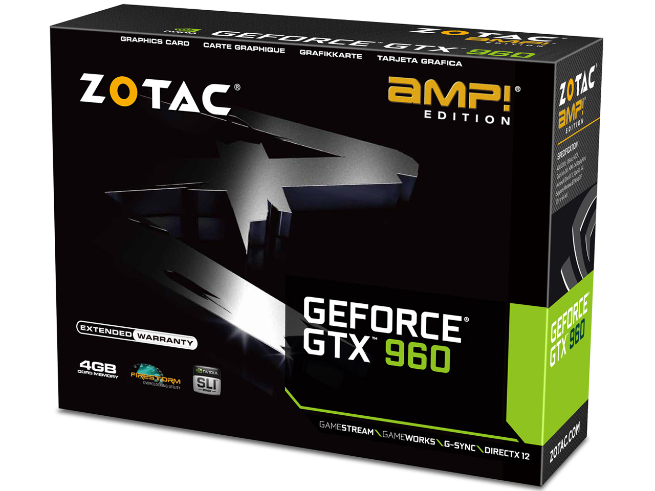 ZOTAC GeForce GTX 960 AMP�I Edition ZT-90309-10M [PCIExp 4GB]