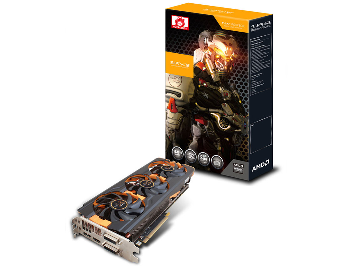 SAPPHIRE R9 290X 4G GDDR5 PCI-E DUAL DVI-D/HDMI/DP TRI-X OC [PCIExp 4GB] �̐��i�摜