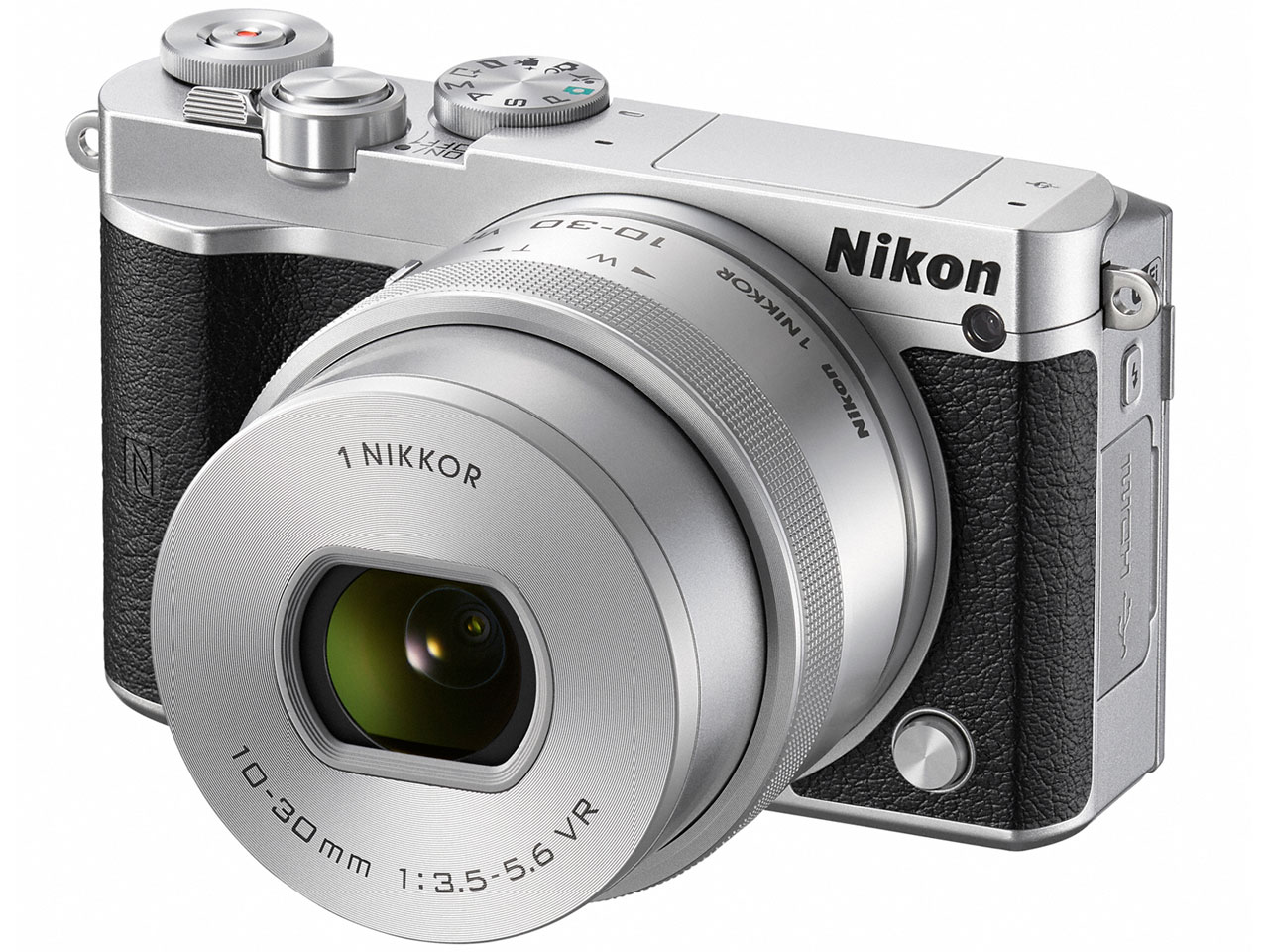 価格 Com 本体 正面 Nikon 1 J5 ダブルズームレンズキット シルバー の製品画像