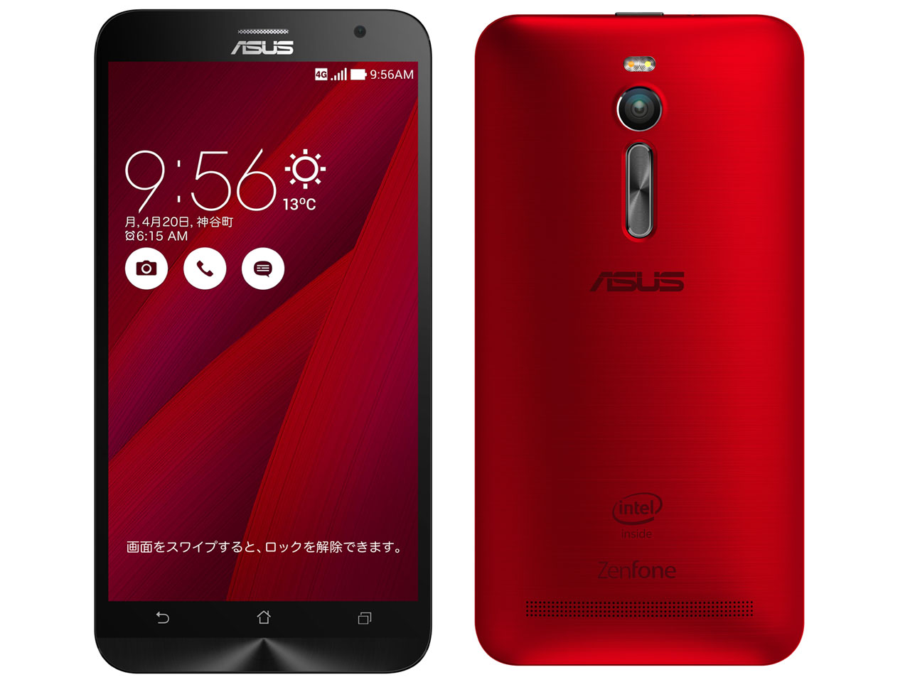 ZenFone 2 ZE551ML-RD64S4 SIM�t���[ [���b�h] �̐��i�摜