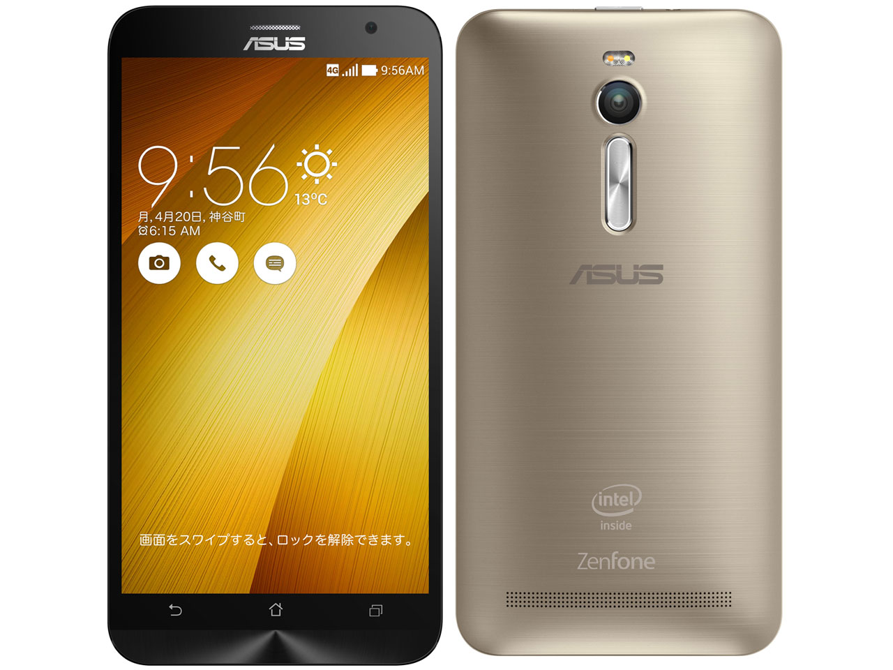 ZenFone 2 ZE551ML-GD64S4 SIM�t���[ [�S�[���h] �̐��i�摜