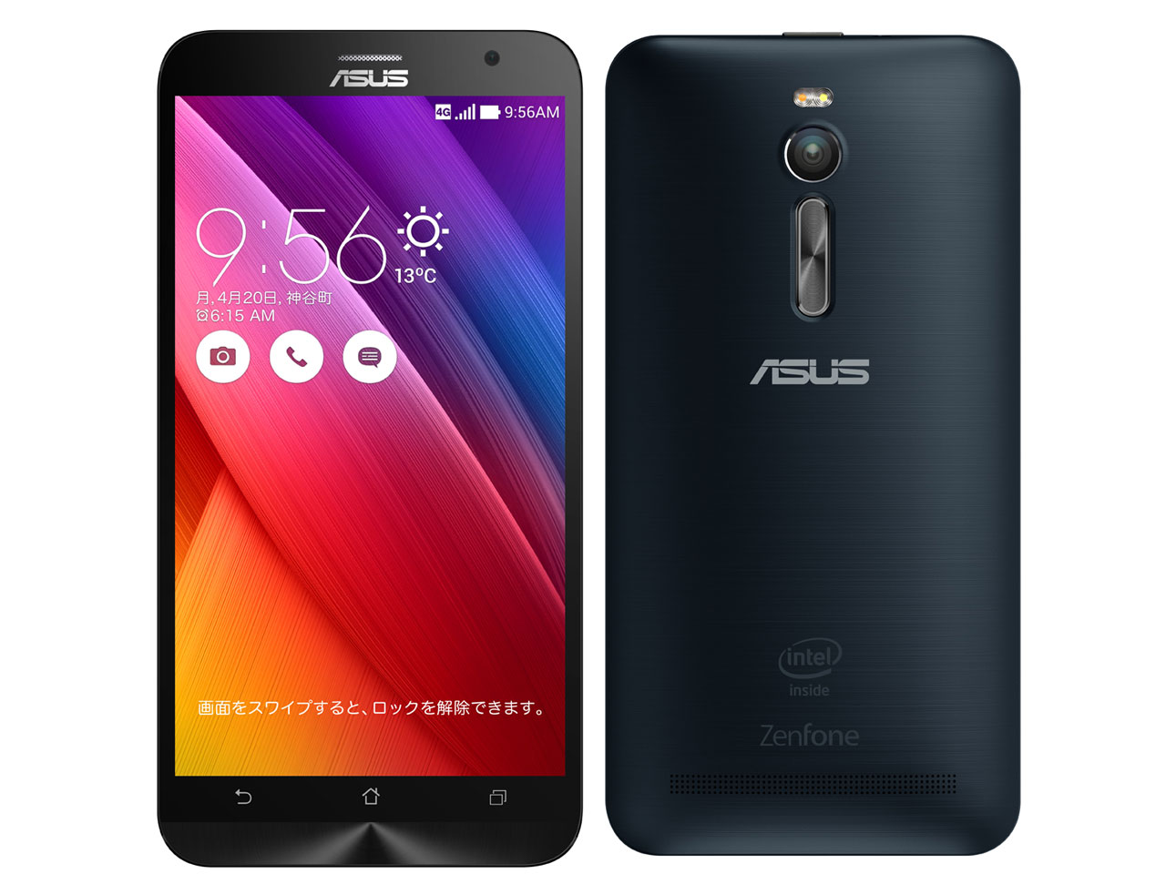 ZenFone 2 ZE551ML-BK32S4 SIM�t���[ [�u���b�N] �̐��i�摜