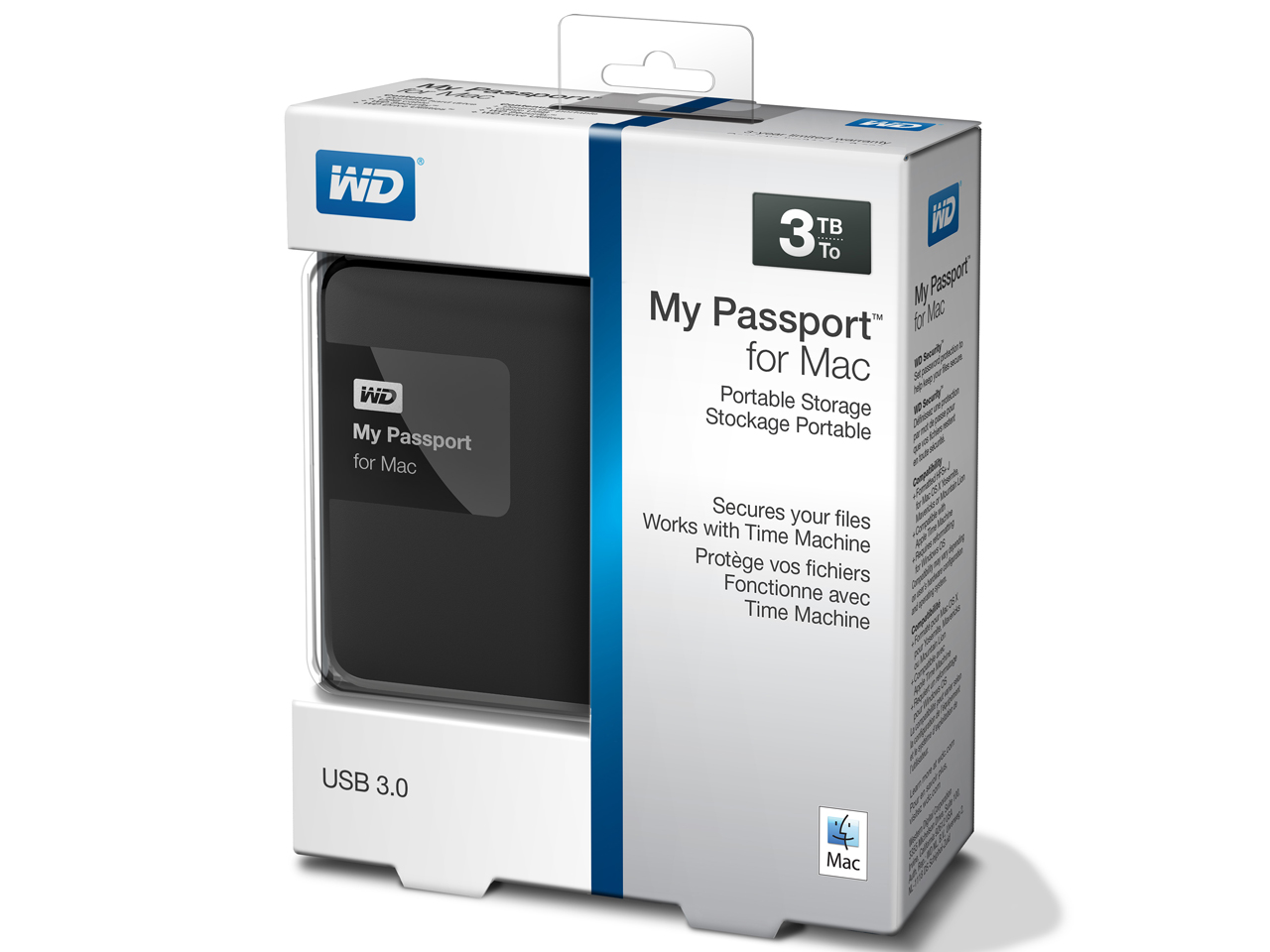 My Passport for Mac WDBCGL0030BSL [�u���b�N/�V���o�[]