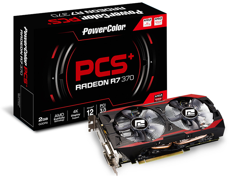 PowerColor PCS+ R7 370 2GB GDDR5 AXR7 370 2GBD5-PPDHE [PCIExp 2GB] �̐��i�摜