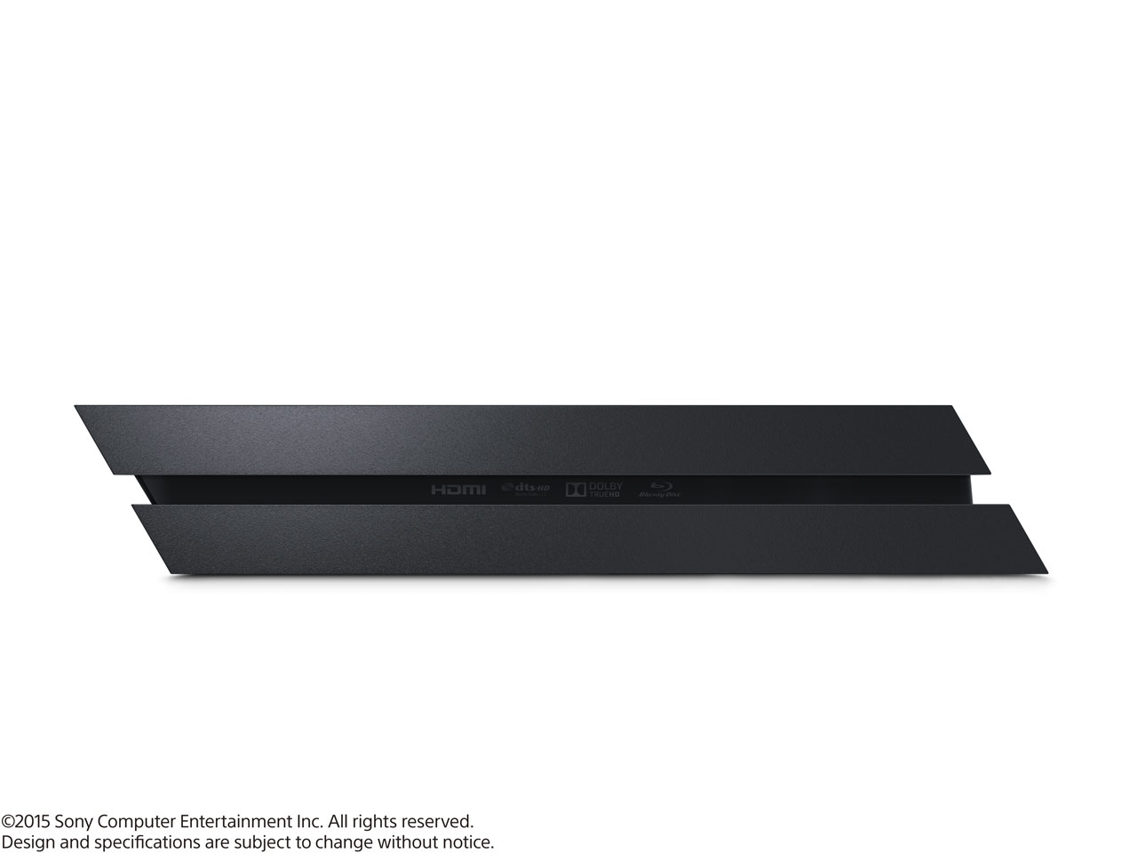 『本体 横置き 左側面』 プレイステーション4 HDD 500GB ジェット・ブラック CUH-1200AB01 の製品画像