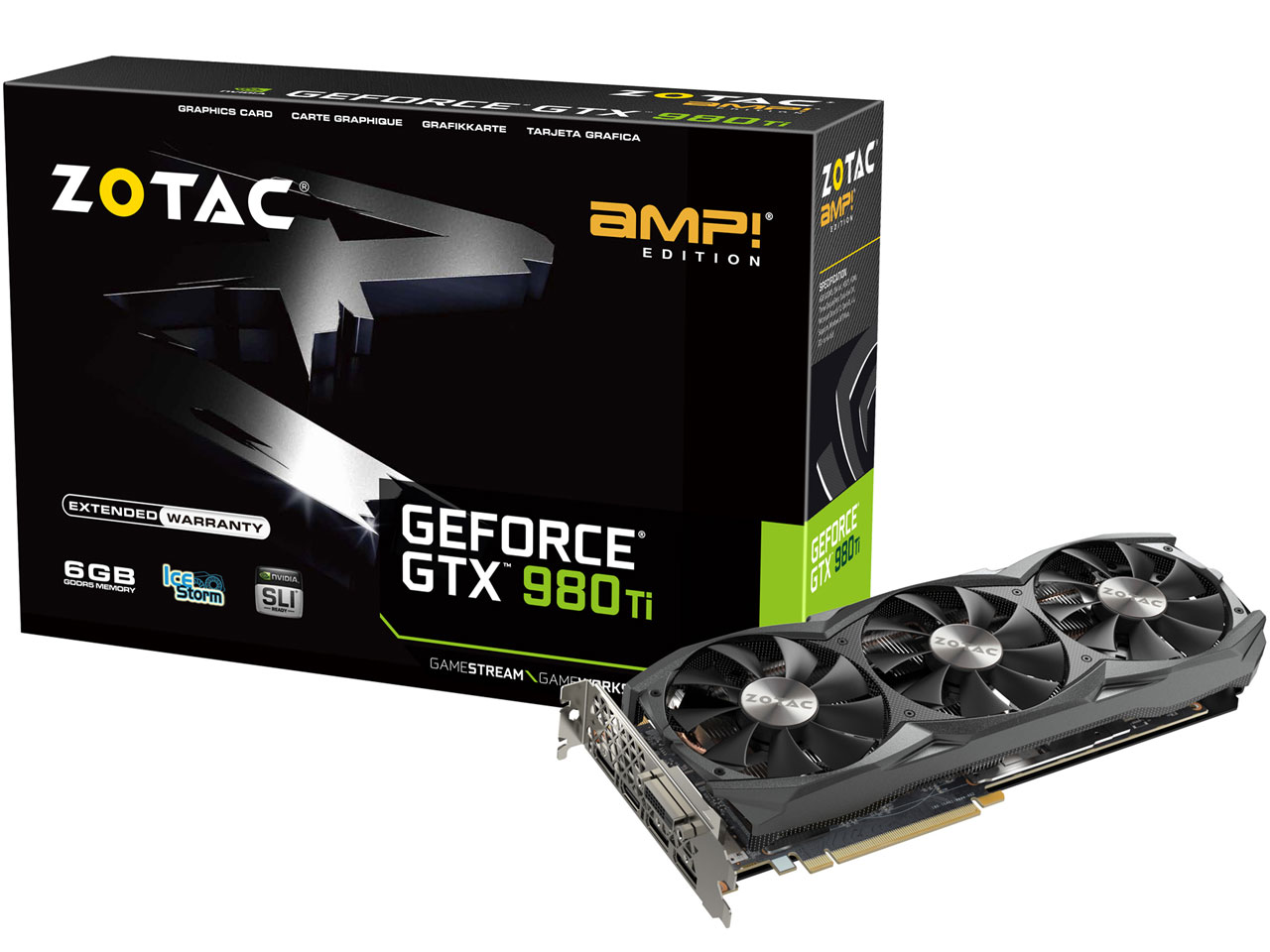 ZOTAC GeForce GTX 980 Ti AMP�I Edition ZT-90503-10P [PCIExp 6GB] �̐��i�摜