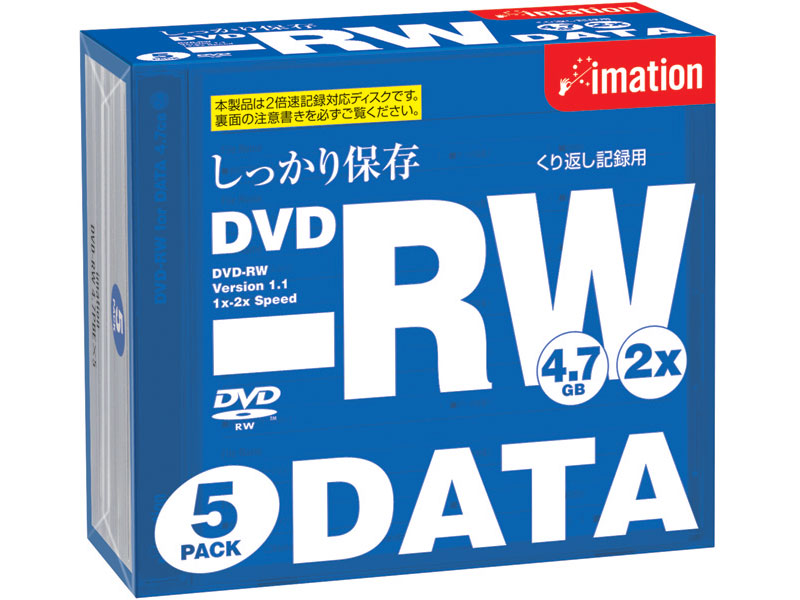 DVD-RW 4.7PBE×5 [DVD-RW 2�{�� 5���g] �̐��i�摜