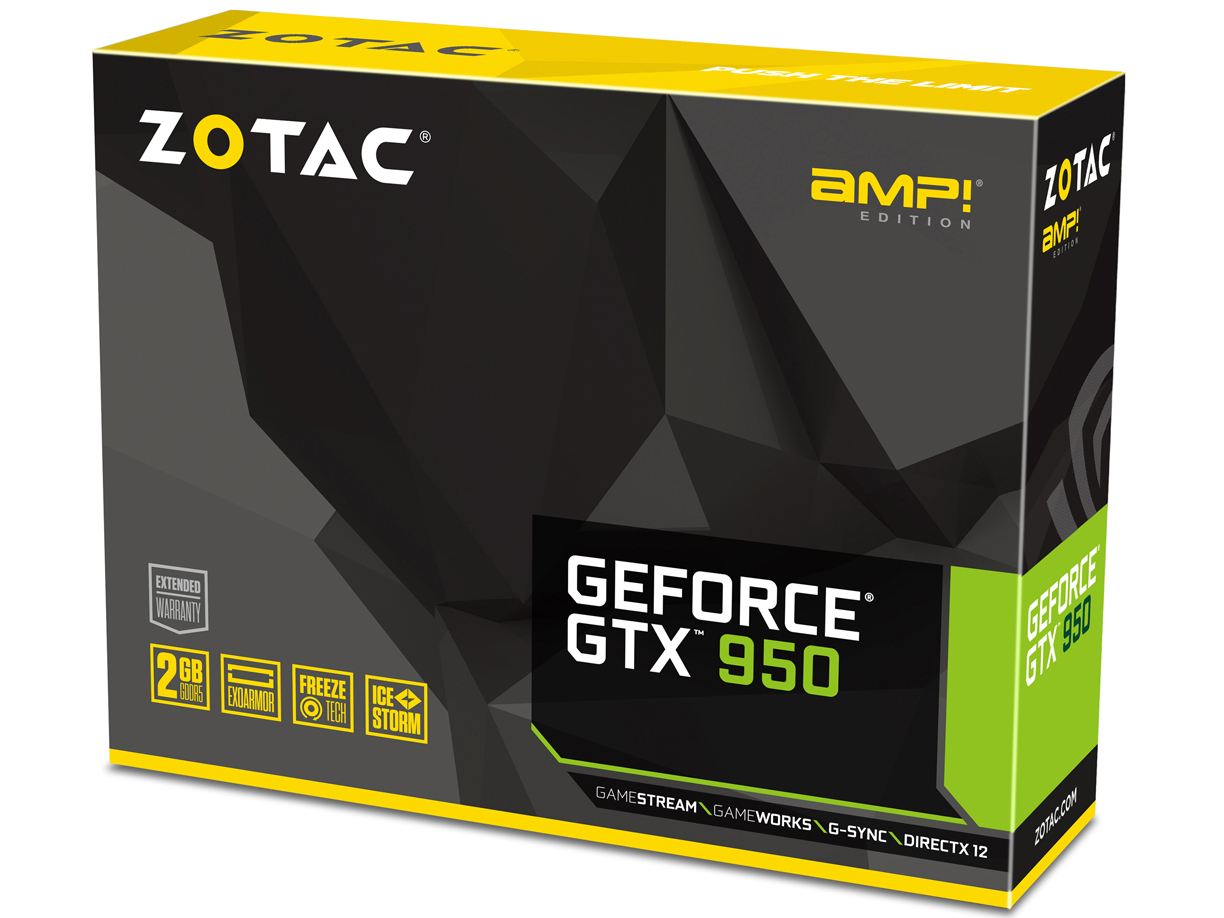ZOTAC GeForce GTX 950 AMP�I Edition ZT-90603-10M [PCIExp 2GB]