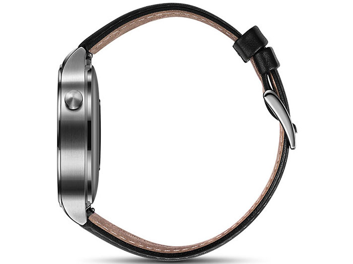 Huawei Watch W1 Classic leather [�V���o�[/�u���b�N���U�[�o���h]