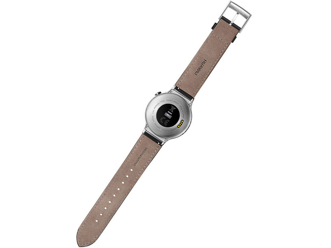 Huawei Watch W1 Classic leather [�V���o�[/�u���b�N���U�[�o���h]