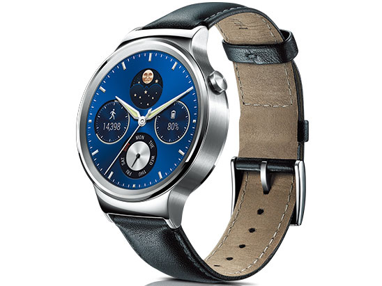 Huawei Watch W1 Classic leather [�V���o�[/�u���b�N���U�[�o���h] �̐��i�摜