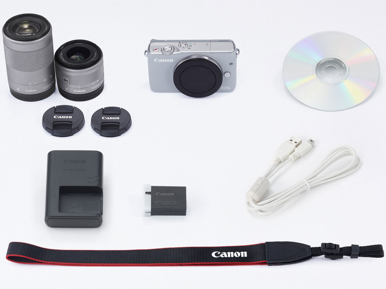 EOS M10 �_�u���Y�[���L�b�g [�O���[]