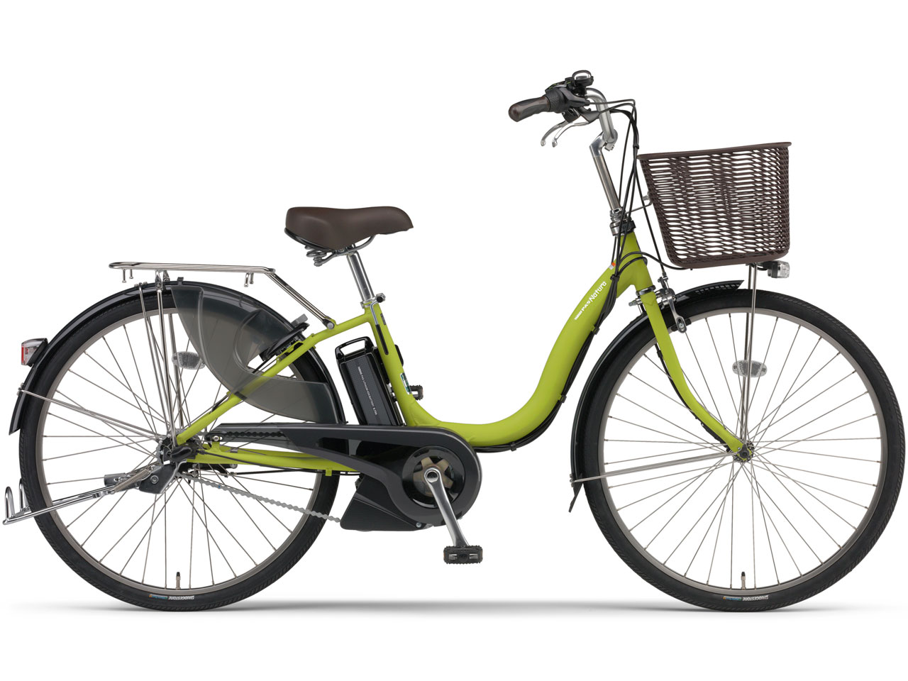 電動自転車 YAMAHA PAS Natura ブラウン　59⚫️ 電動アシスト自転車 PAS With 26インチ マットナチュラル