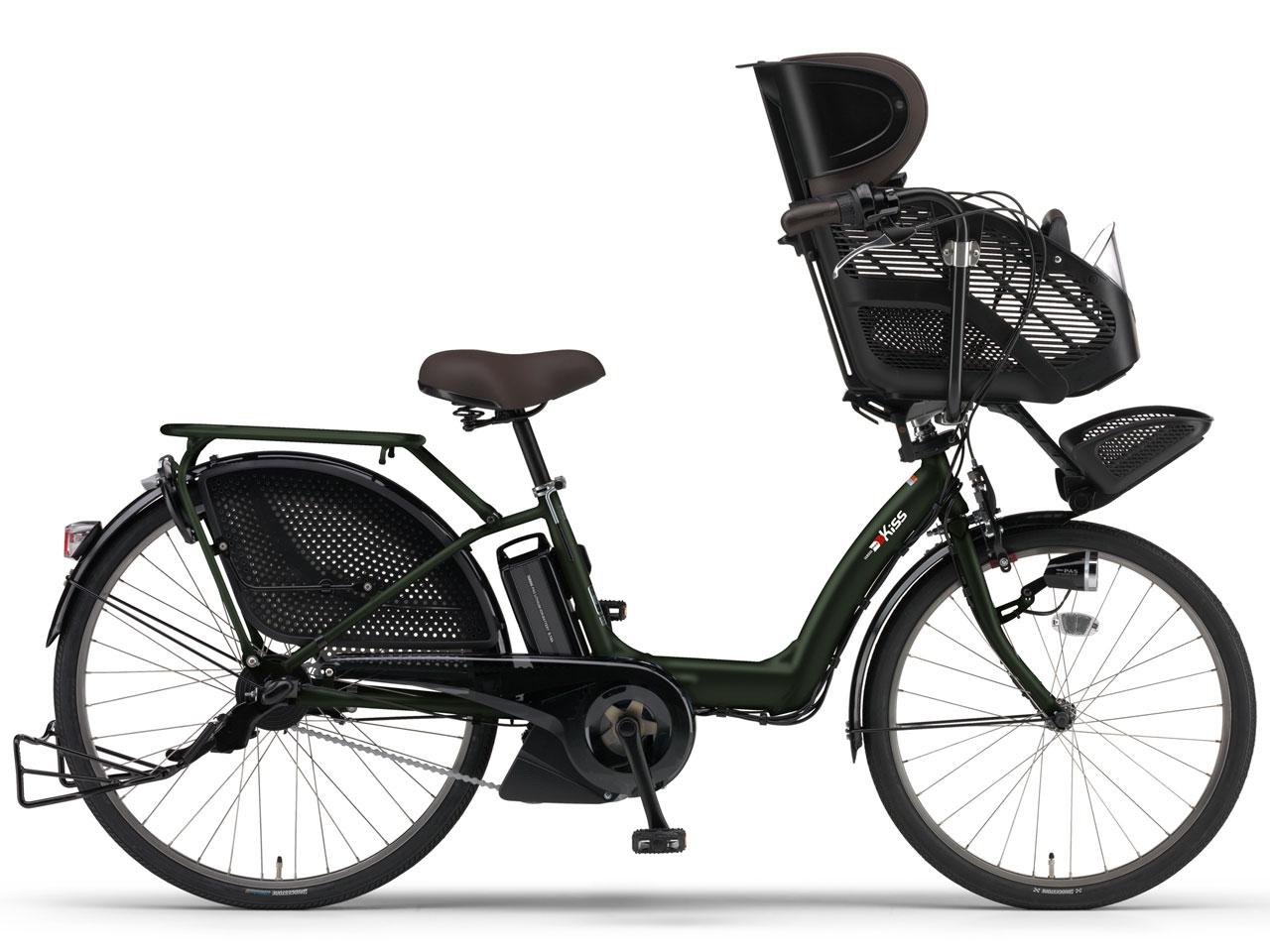 電動自転車 YAMAHA PAS kiss ブラック 3人乗り対応　32 ヤマハPAS Kiss シティタイプ電動アシスト自転車 ブラック 3人乗りPAS