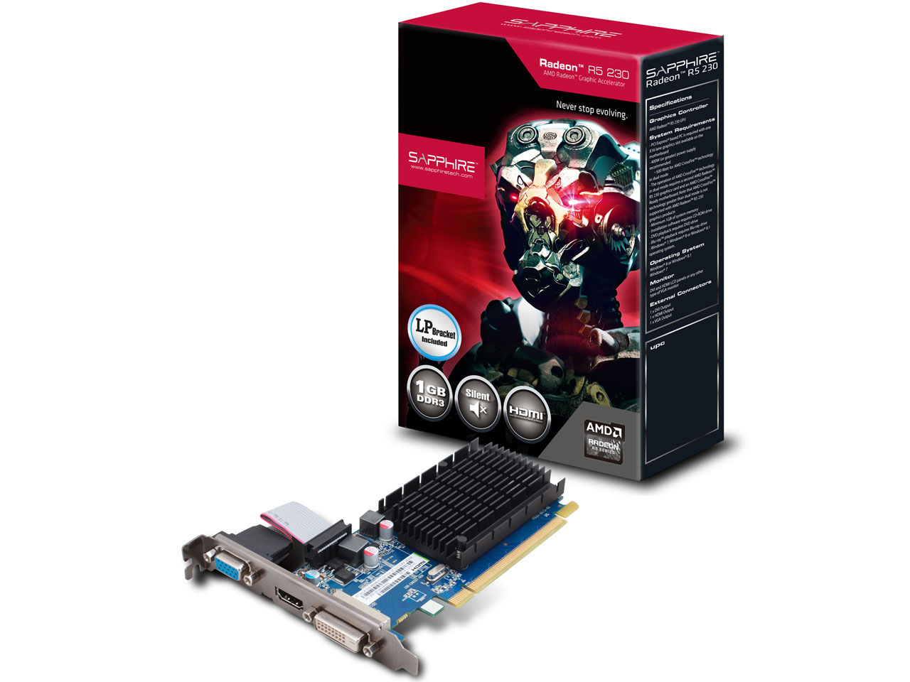 SAPPHIRE R5 230 1G DDR3 PCI-E H/D/V [PCIExp 1GB] �̐��i�摜