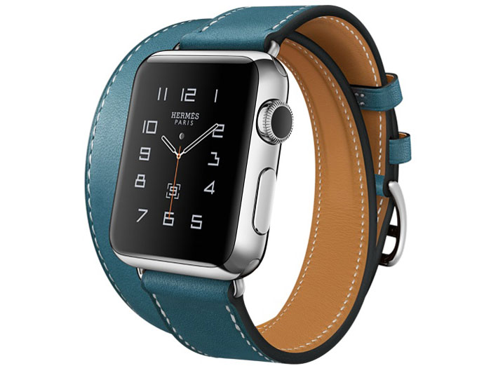Apple Watch Hermes 38mm S/M�T�C�Y �h�D�u���g�D�[�� MLC12J/A [���H�[�E�X�E�B�t�g(�u���[�E�W�[��)���U�[�X�g���b�v] �̐��i�摜