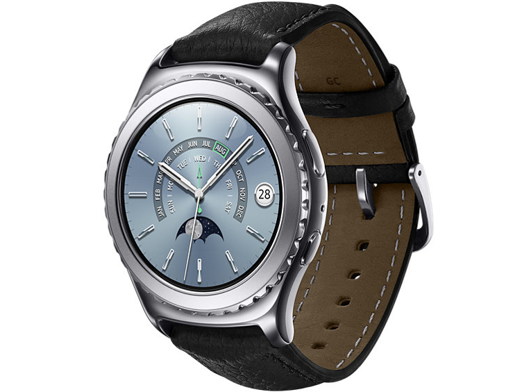 その他 gear s2 classic Samsung Gear S2 classic Smartwatch: Black Leather Strap