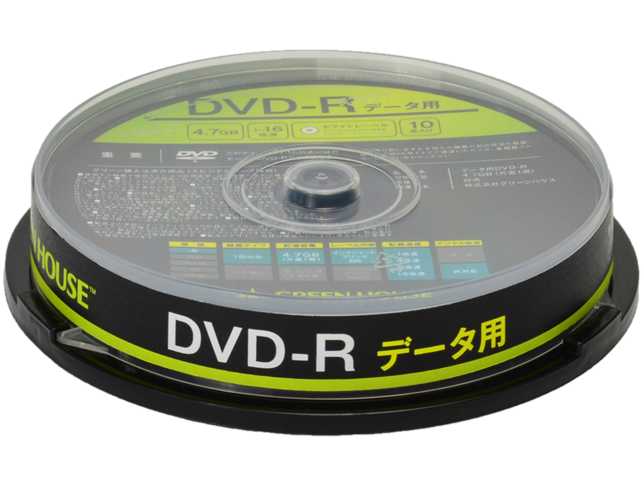 GH-DVDRDA10 [DVD-R 16�{�� 10���g] �̐��i�摜