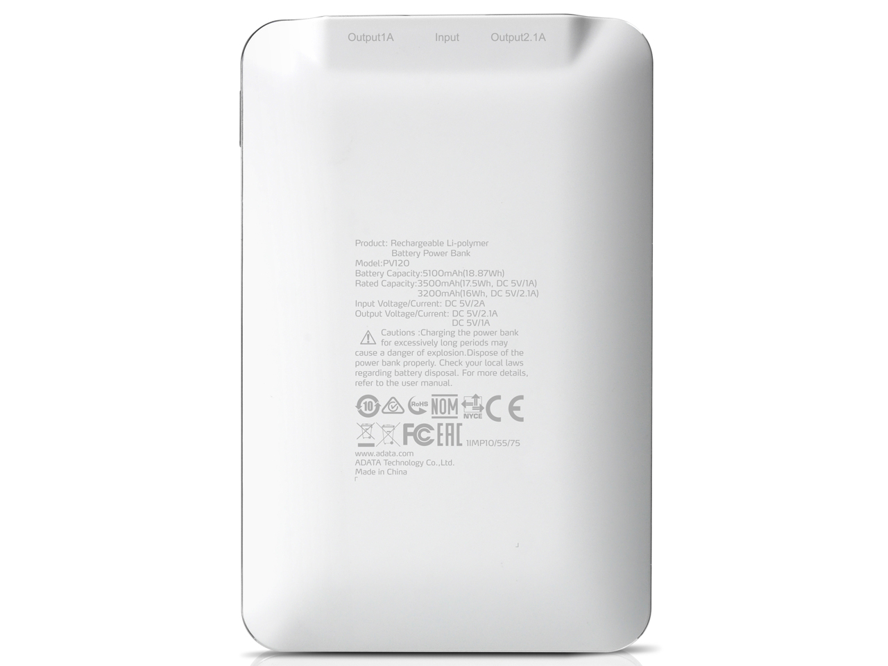 Power Bank APV120-5100M-5V-CWH [�z���C�g]