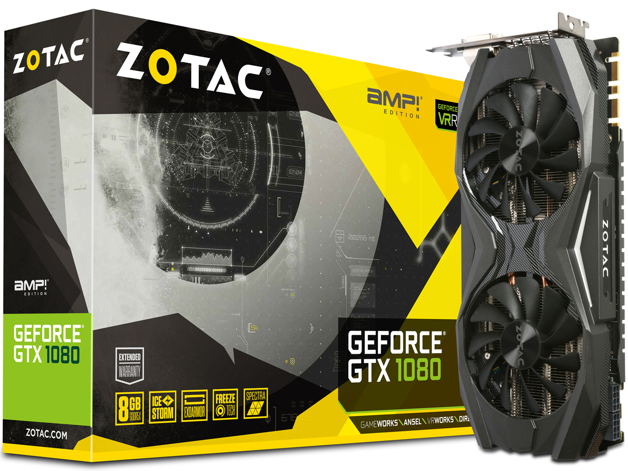 ZOTAC GeForce GTX 1080 AMP Edition ZT-P10800C-10P [PCIExp 8GB] �̐��i�摜