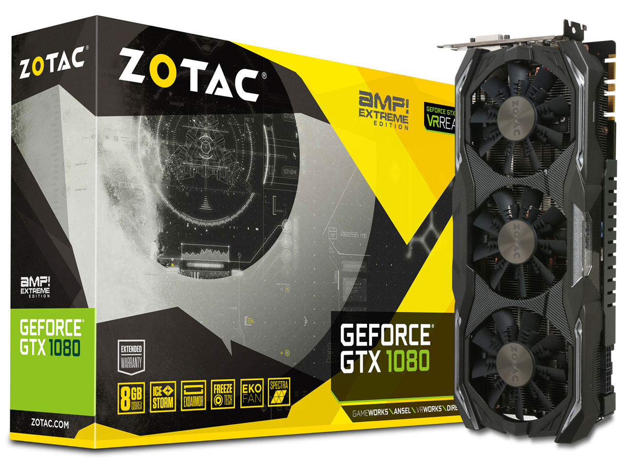 ZOTAC GeForce GTX 1080 AMP Extreme ZT-P10800B-10P [PCIExp 8GB] �̐��i�摜