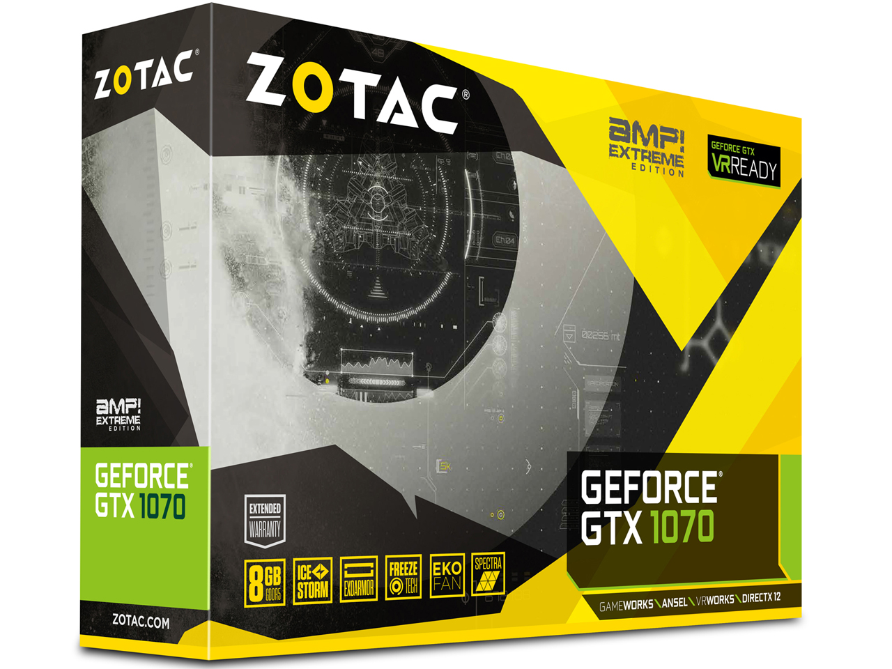 ZOTAC GeForce GTX 1070 AMP Extreme ZT-P10700B-10P [PCIExp 8GB]