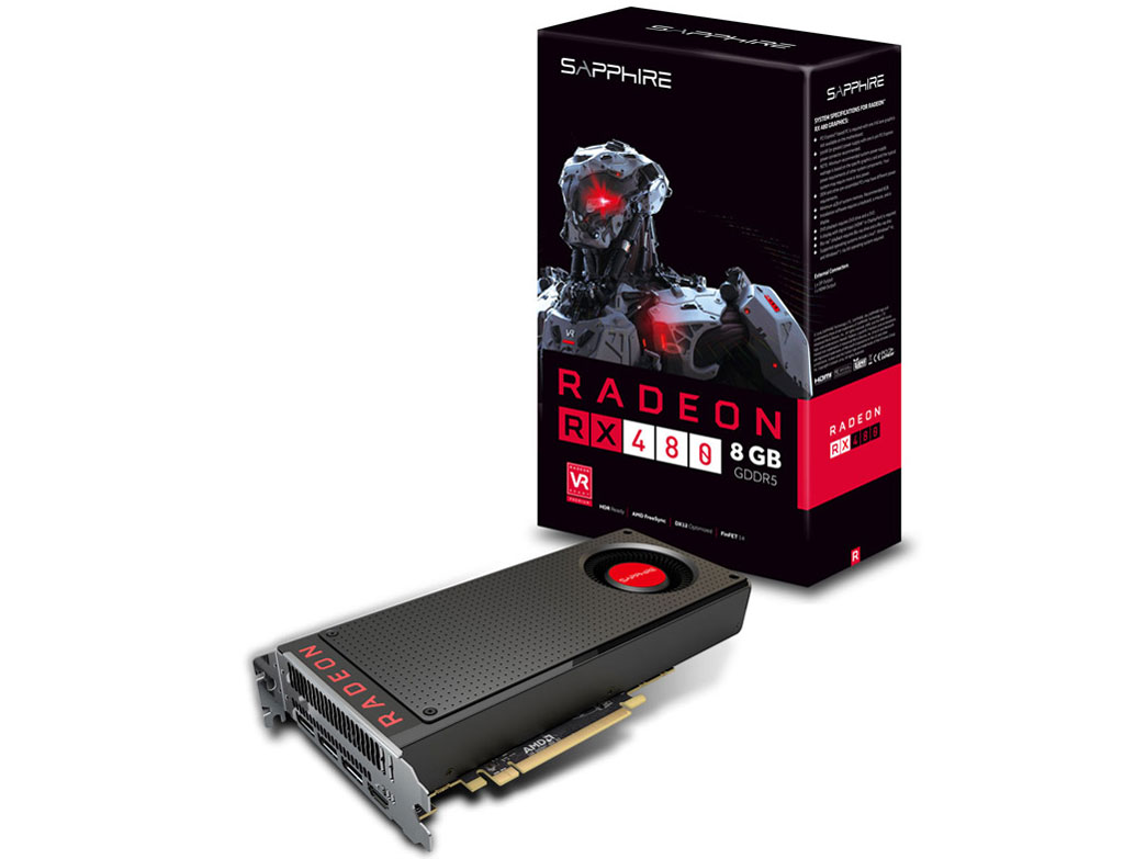 SAPPHIRE RADEON RX 480 8G GDDR5 PCI-E HDMI/TRIPLE DP [PCIExp 8GB] �̐��i�摜